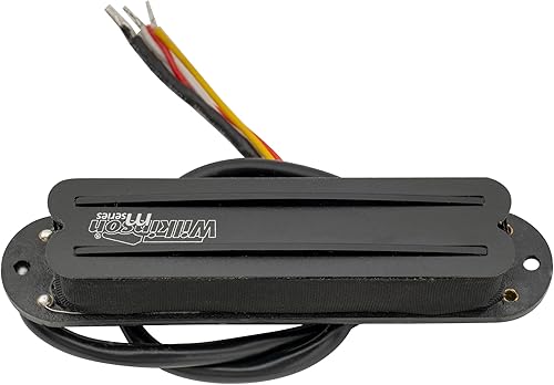 Miniatura 4 de Wilkinson WOTBS - Pastilla de puente Humbucker de cerámica con rieles calientes para guitarra eléctrica Strat Stratocaster, color negro