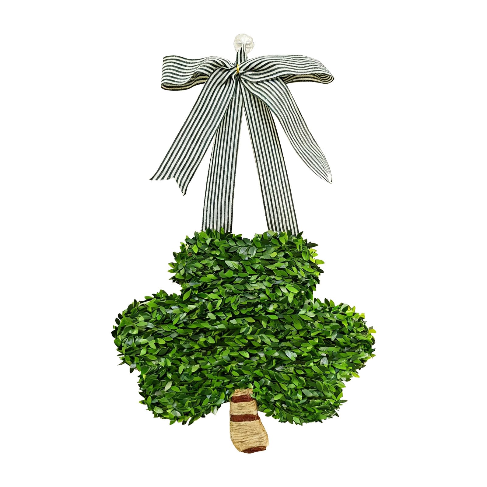 hogtnd St Patrick's Day Festive Wreath Door Decoration with Bow to Greet Guests
