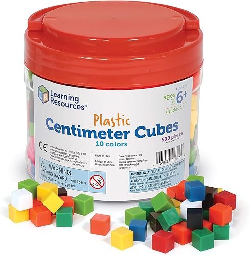 Learning Resources Cubos de centímetro juguete de conteoclasificación colores surtidos cubos de matemáticas cubos de aprendizaje para niños juego de