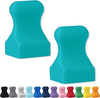 Glassboard Studio MiniPawn Magnet - Strong Neodymium Rare Earth Magnets for Fridge, Whiteboard, Locker & Magnetic Glassboards - Crafting & Office Use - Strong Fridge Magnets (Seaside Teal Pawn, 2)