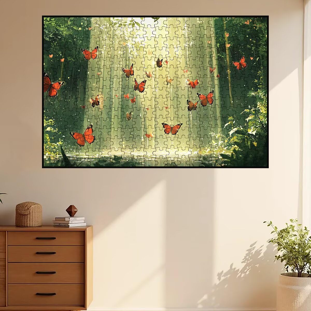 Puzzle 2000 sztuk motyli, puzzle dla dorosłych, drewniane puzzle kreatywna rozrywka, zabawa, klasyczne puzzle edukacyjne z wysokiej jakości opakowaniem pomysł na prezent dla kobiet Decor -2668