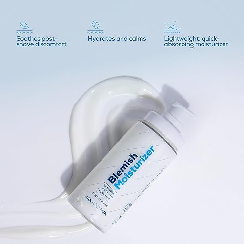 Miniatura 2 de Hanhoo Humectante de manchas para hombres, 2.02 onzas líquidas, con bambú, ácido hialurónico y té verde, hidratante facial diario no graso, cuidado