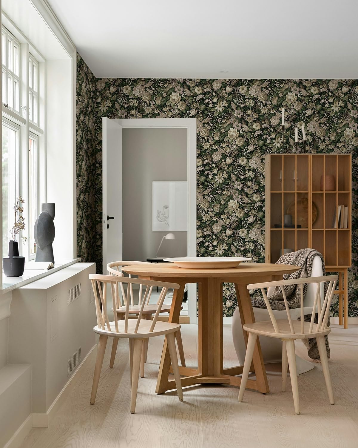 NextWall Vintage Bird Garden Peel and Stick Wallpaper
