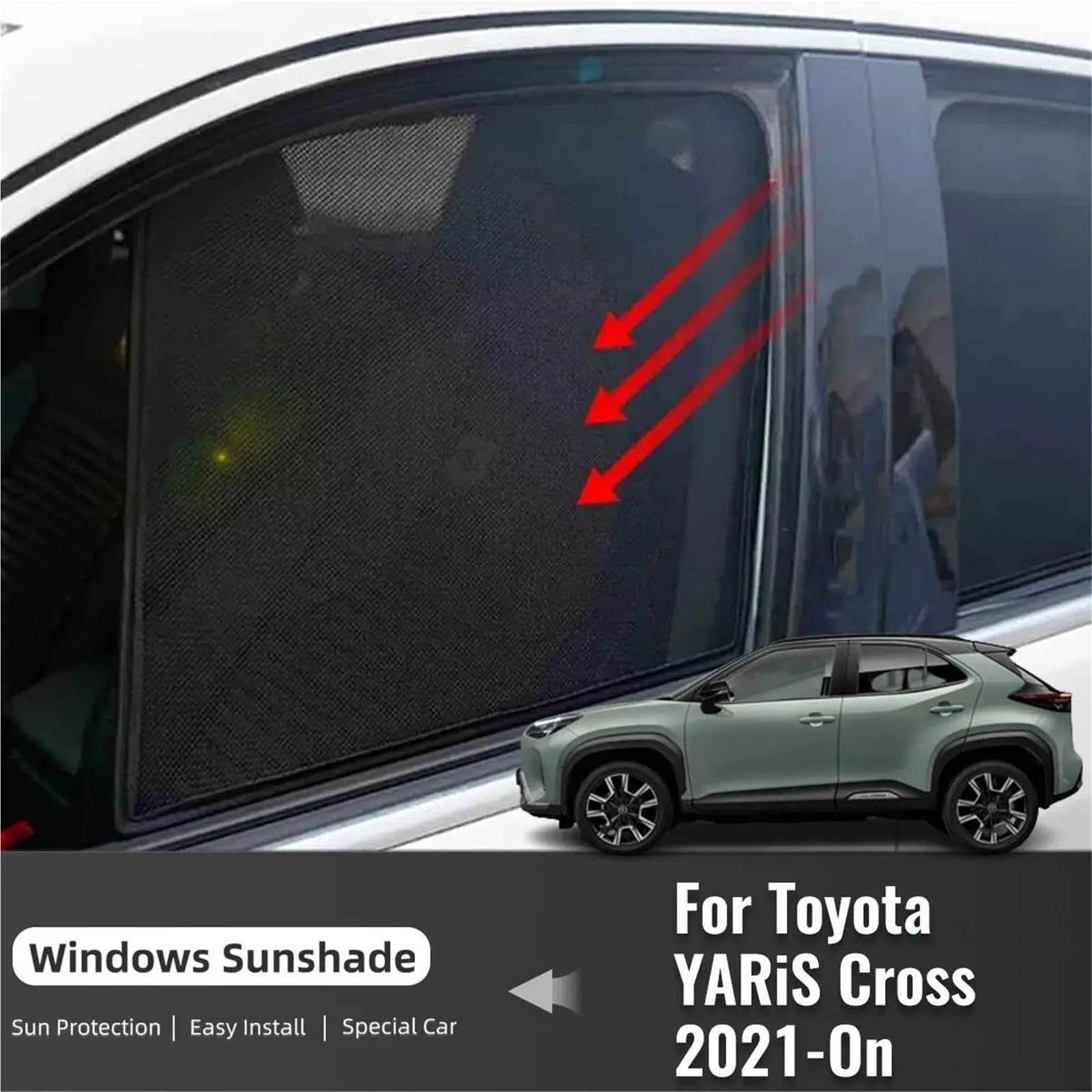 Zaslony Dzielace Samochód Do Toyota YARiS Cross Magnetic