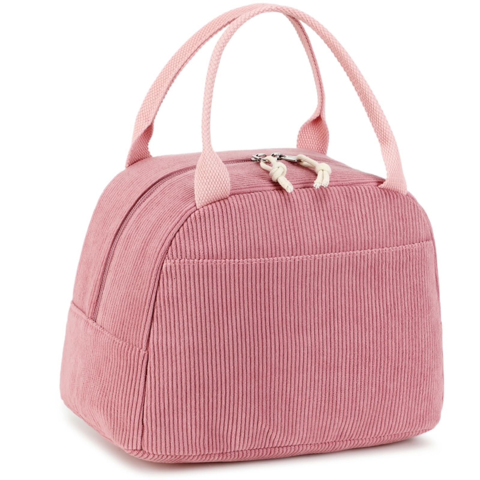 LEDAOU Lunch Box for Women Insulated Lunch Bag Corduroy Lunch Tote Bags Leakproof Cooler Lunch Case for Travel Work Picnic