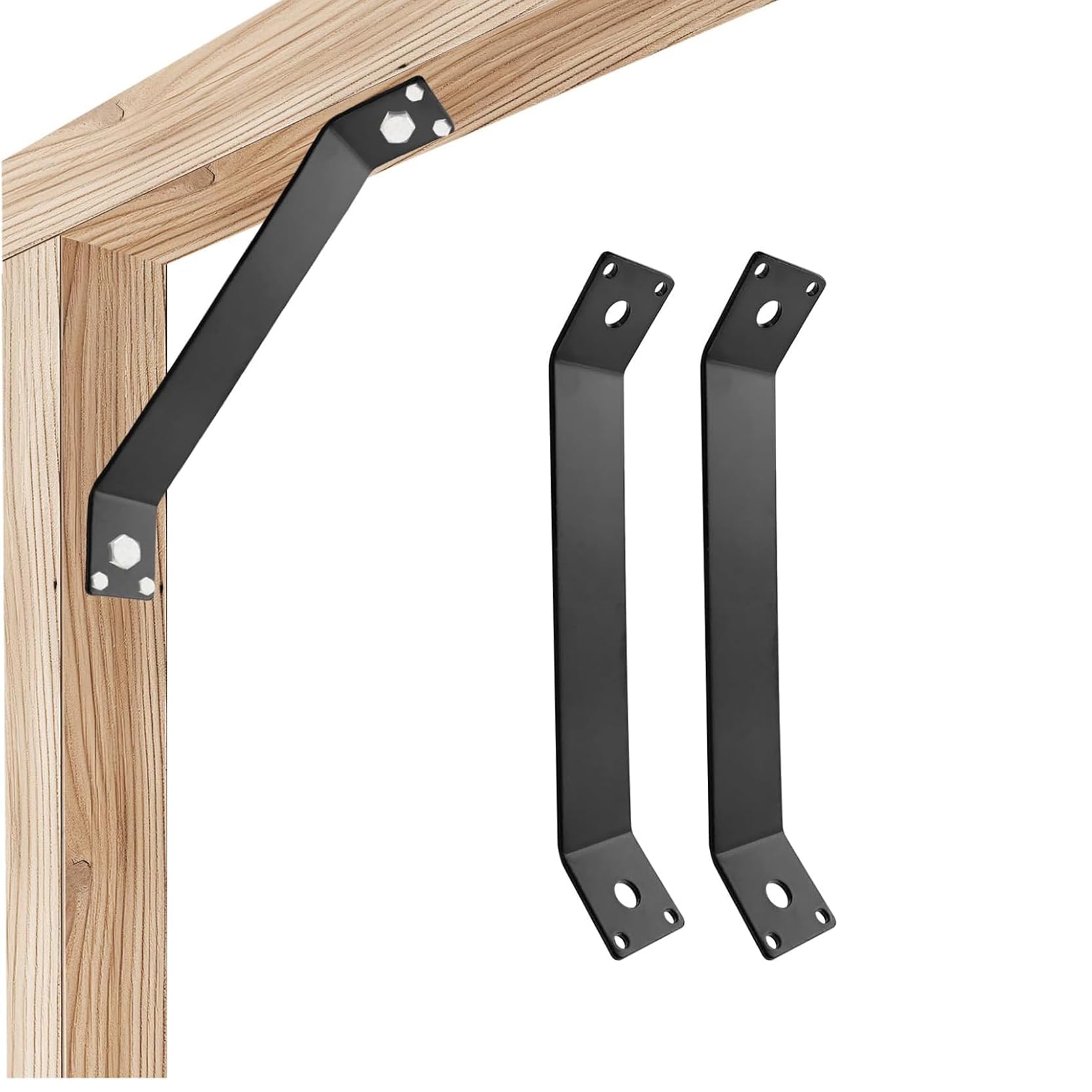 LQSYBHD 45 Degree Angle Support Brackets for Pergola Deck Porch Log Cabin Support Bracket Kit Pergola Angle Brackets Connector Corner Brace Inside Joint(Size:2pcs)