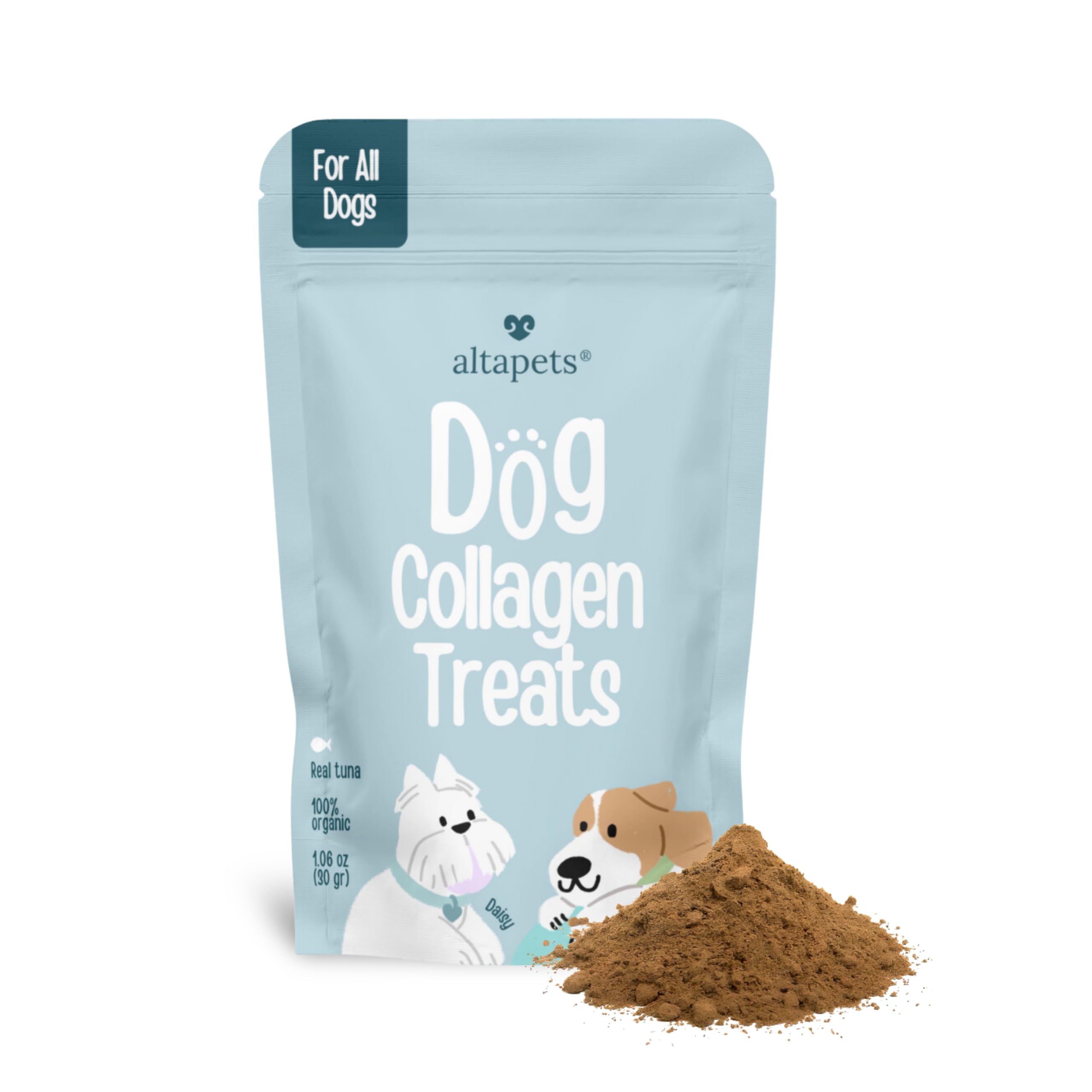 Collagen for Dogs - Joint, Mobility & Dog Pain Relief Anti Inflammatory -– Organic Daily Collagen for Dogs Shedding & Itch Relief - Coat Defense Powder for Dog | All Breeds & Ages - 30 Count