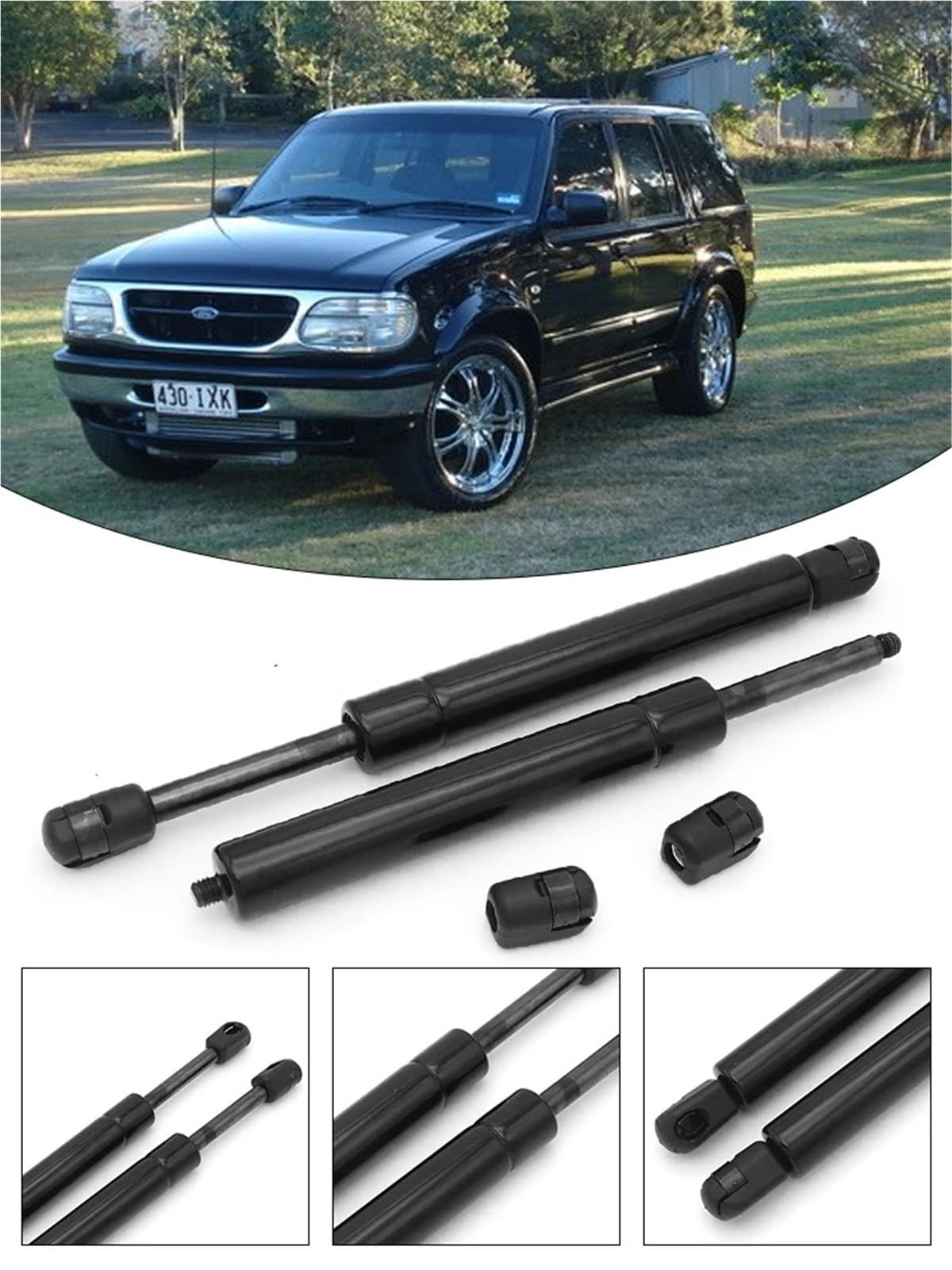 Amortyzator gazowy sprężyna gazowa Para pasuje do Ford Explorer 1995 1996 1997 1998 1999 2000 2001-2005 Przednia maska, sprężyna gazowa, amortyzator, podpora