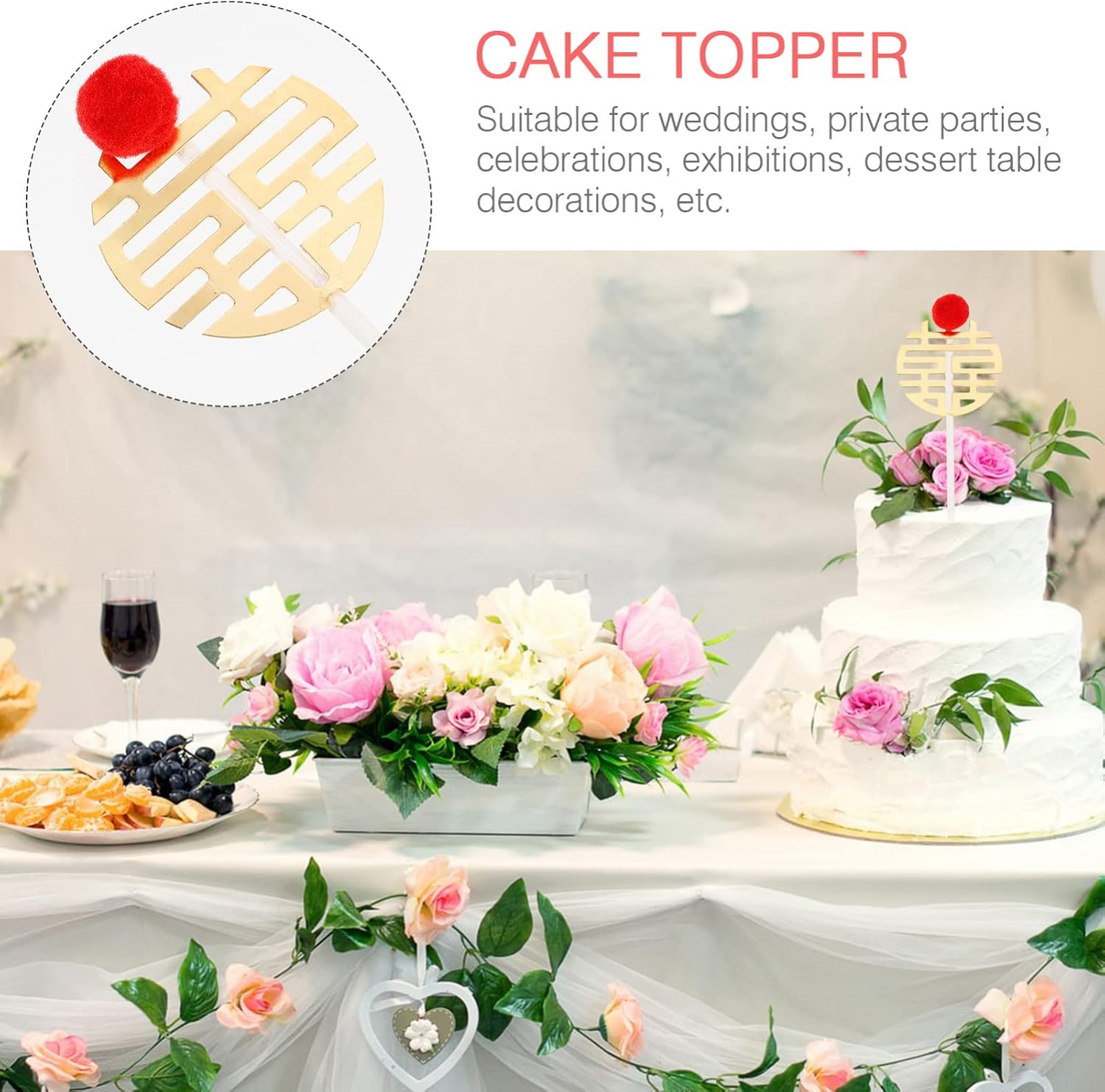 Wedding Decorations Wedding Decorations 30pcs Xi Cupcake Topper Cake Picks Dessert Picks