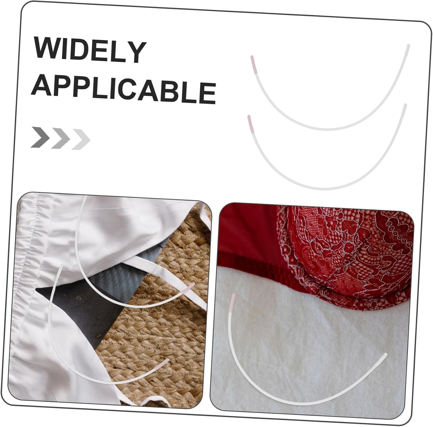 HEALSOPTHY 10pairs Underwire Replacement Robust Steel Cup Wire DIY Sewing Supplies for Women
