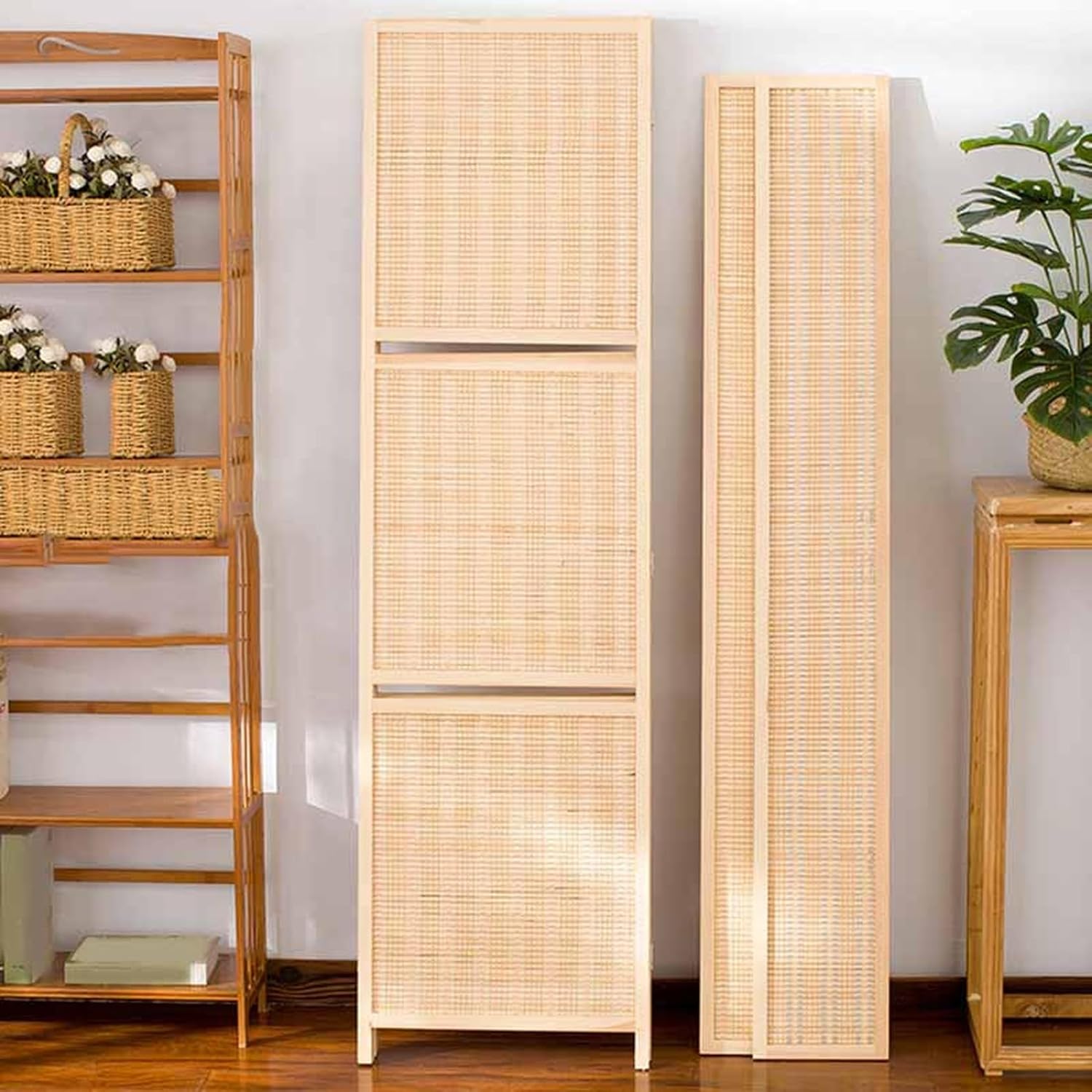 GN2AAIL パーテーション 間仕切り 4連 折りたたみ 竹製 仕切り ついたて 衝立 屏風 スクリーン インテリア 目隠し 高さ