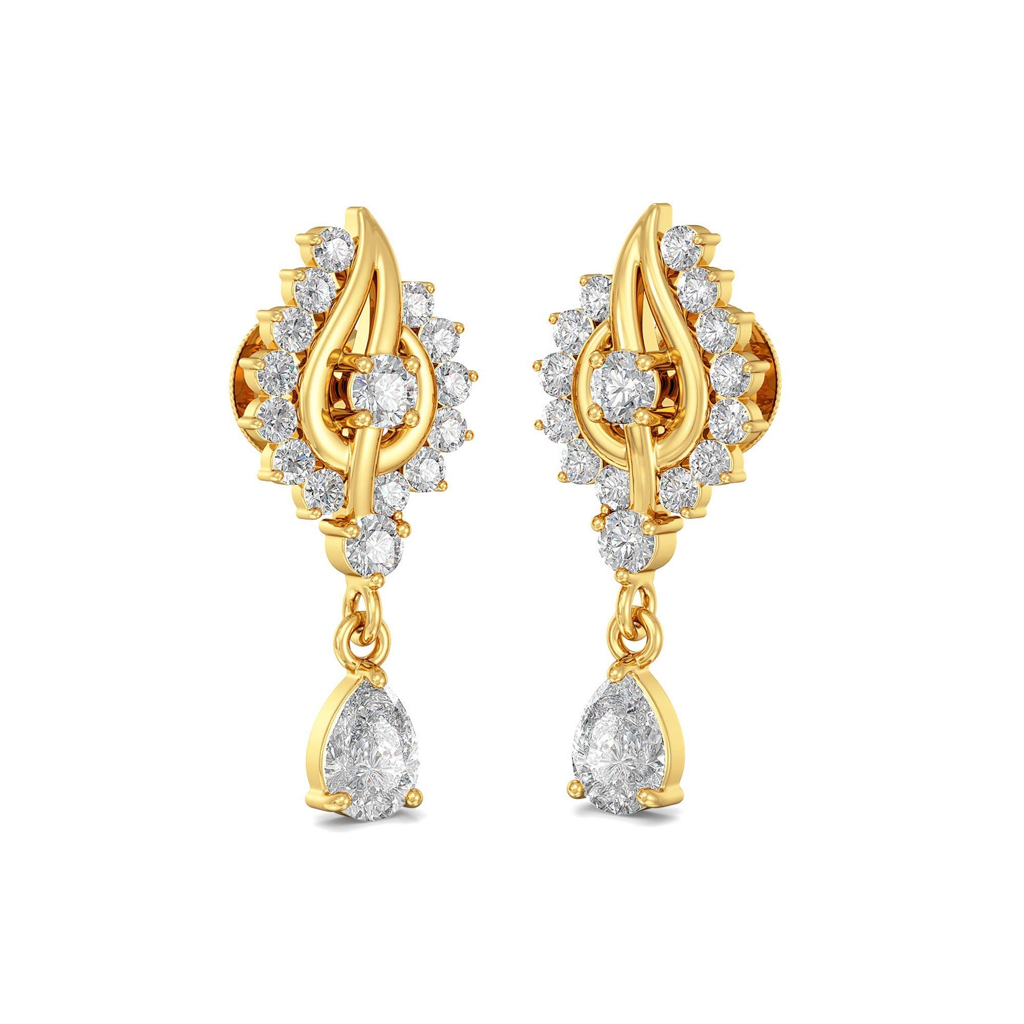 Impress Collection 22k Yellow Gold Stud Earrings for Women