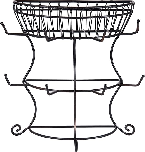 Mikasa 5154681 Gourmet Wire 2-Tier Mug Tree, 37.5 cm (14¾ Inch), White