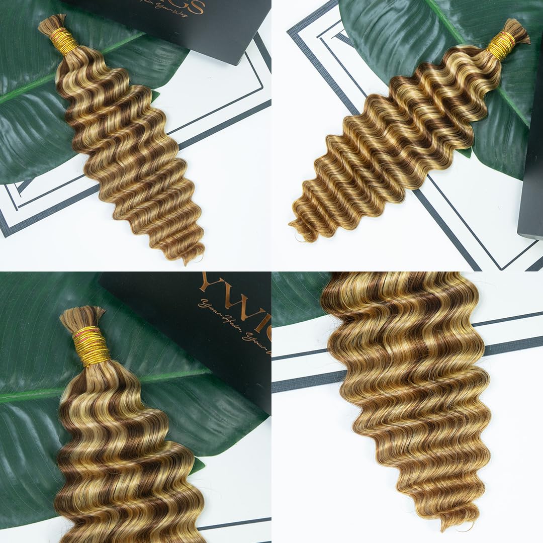 YWIGS 100% Human Hair Boho Braiding Hair 100g No-Weft Bundles