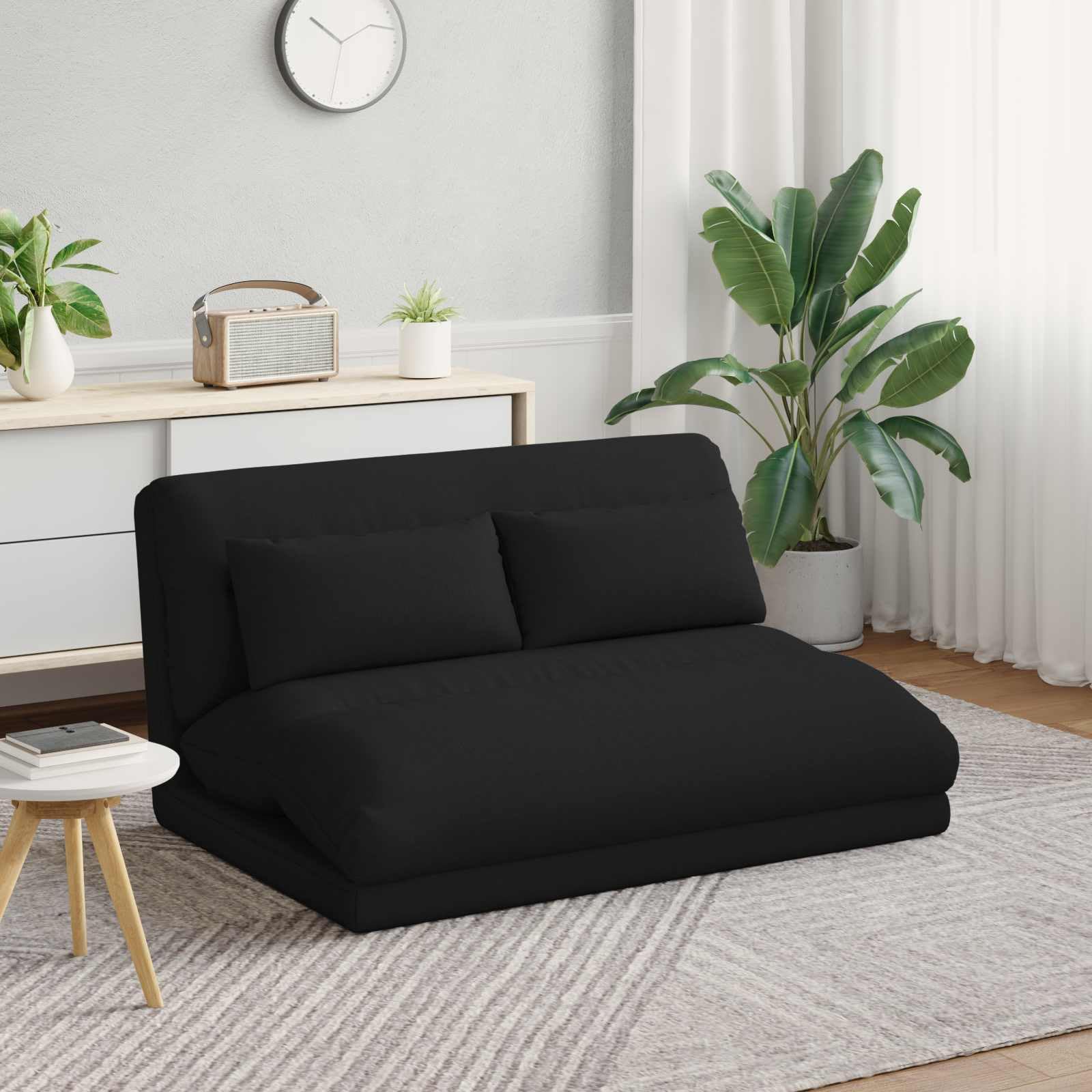 Regulowane czarne krzesło podłogowe z ergonomicznym oparciem, tapicerowane i składane, do salonu, gier, czytania, jogi, siedzenia medytacyjnego, zajmuje mało miejsca, poszewka nadająca się do