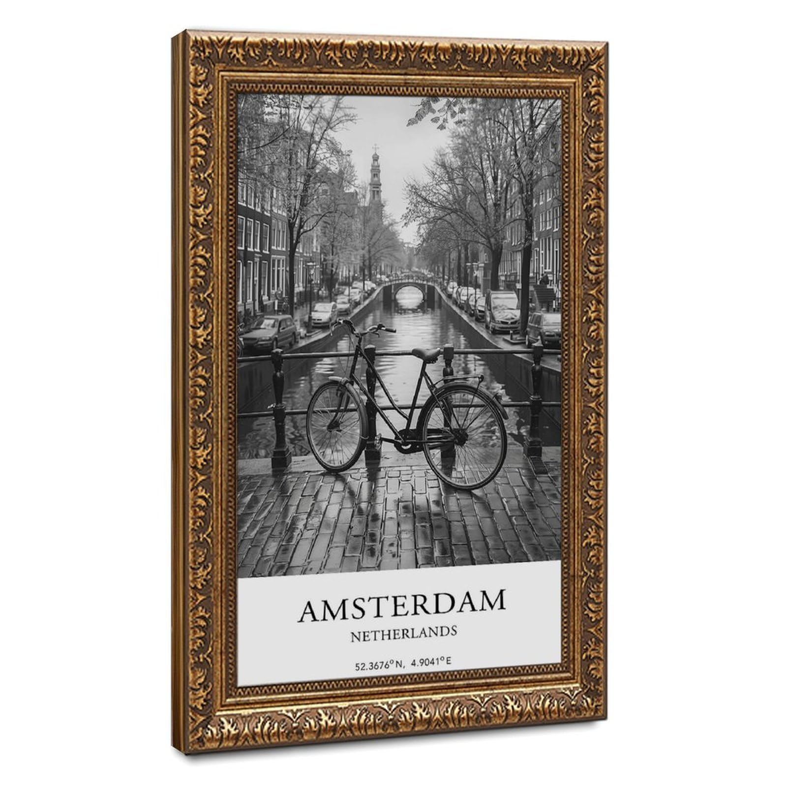 Bareronor Amsterdam Ship Canal (2) Canvas Poster Bedroom Decor Landscape Office Room Decor Gift 20" L X 30" W