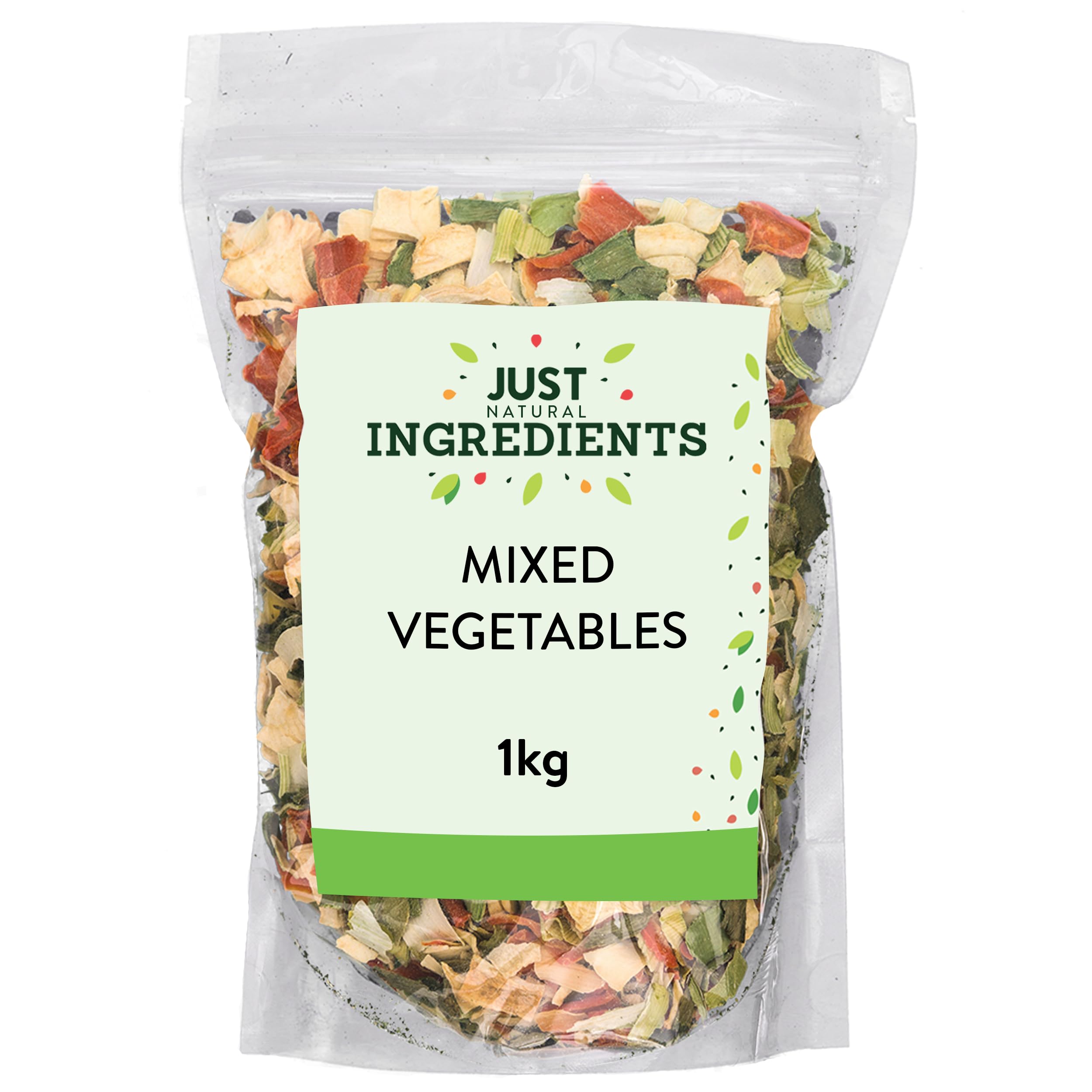 JustIngredients Essentials Mixed Vegetables 1kg Dried Veg for Soups & Stews