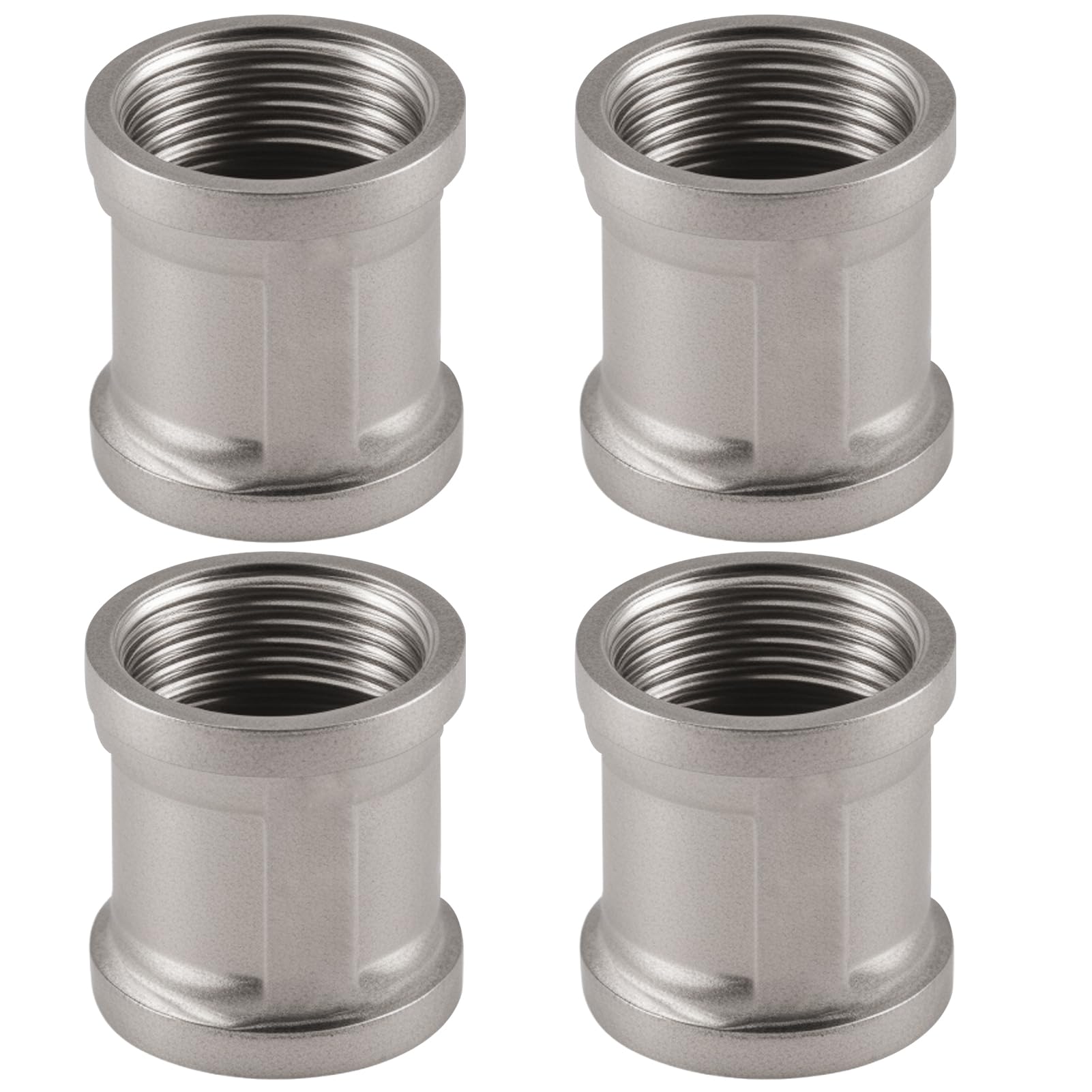 6 Nippli Doppi In Acciaio Inox 3/4" IG/IG, Manicotto Femmina Per Tubazioni, Adattatore Per Acqua Calda E Fredda, Resistente Alta Pressione