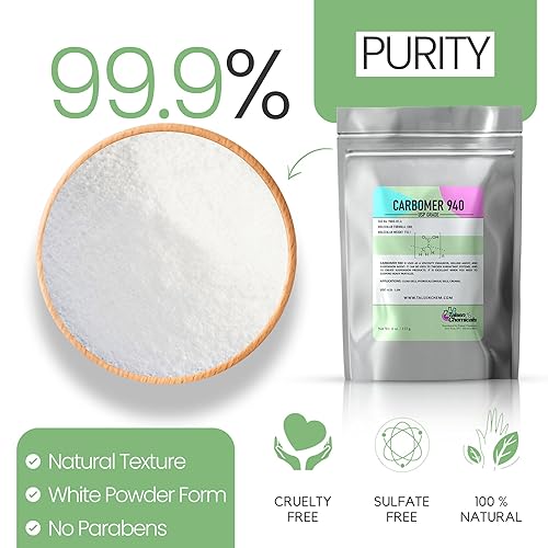 Miniatura 7 de Carbomer 940 (8 onzas7.97 oz) Carbomer 940 Polvo Espesante versátil y estabilizador de emulsión para cosméticos y productos de cuidado personal