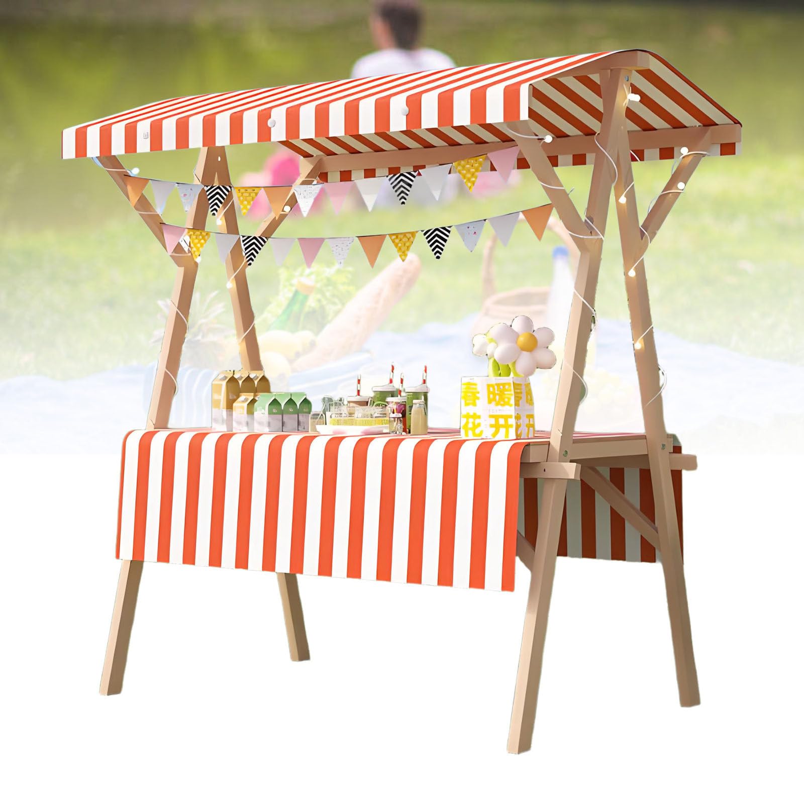 Stand de marché pliable à hauteur réglable et montage rapide