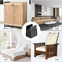 Vista 7 de uxcell Elevadores de cama de 2 pulgadas con abrazadera de tornillo ajustable, 4 elevadores de muebles para cama, escritorio, sofá, mesa, apto