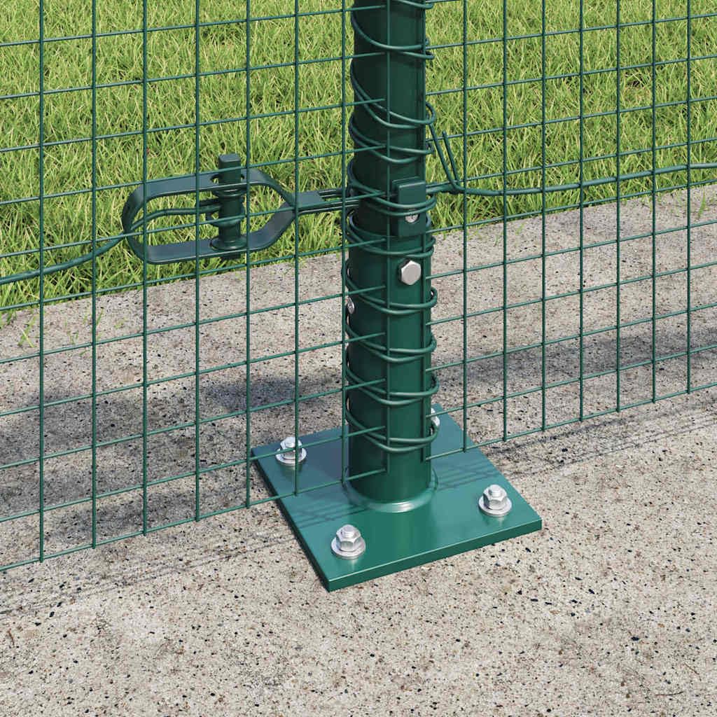 Pali per recinzione, verde, 10000 x 50 cm, in acciaio, set da giardino, design moderno, robusto e durevole, per giardino, terrazza, balcone, esterno