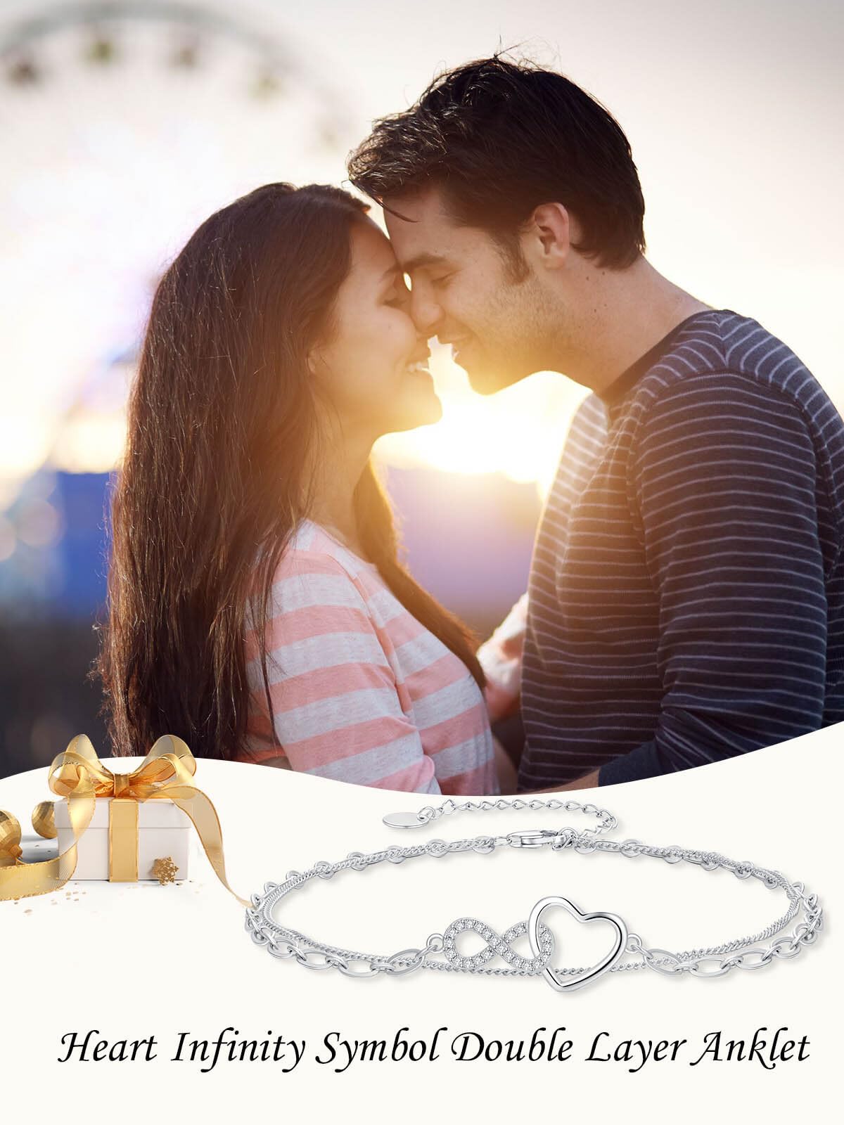 TOUPOP Pulseras de plata de ley 925 para mujer, pulsera de cadena ajustable, tobillera, regalos de cumpleaños para ella, joyas, regalos de Navidad para mamá, adolescentes y niñas
