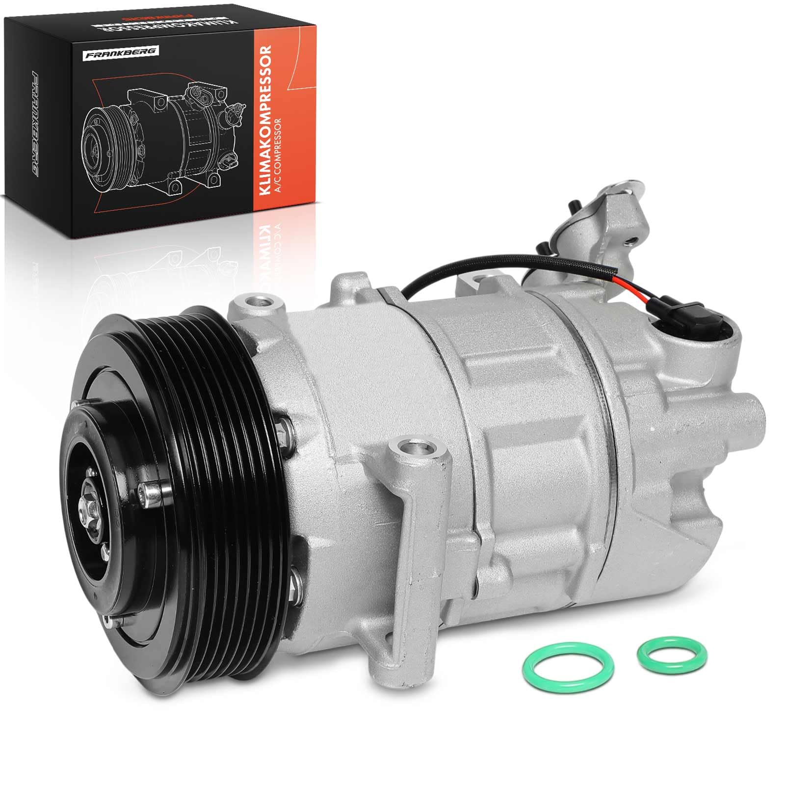 Frankberg Compresor de aire acondicionado con embrague 8200956574 | Compatible con: Scénic III JZ0/1, Scénic III Van JZ0/1, M.e.g.a.n.e III Grandtour KZ0/1