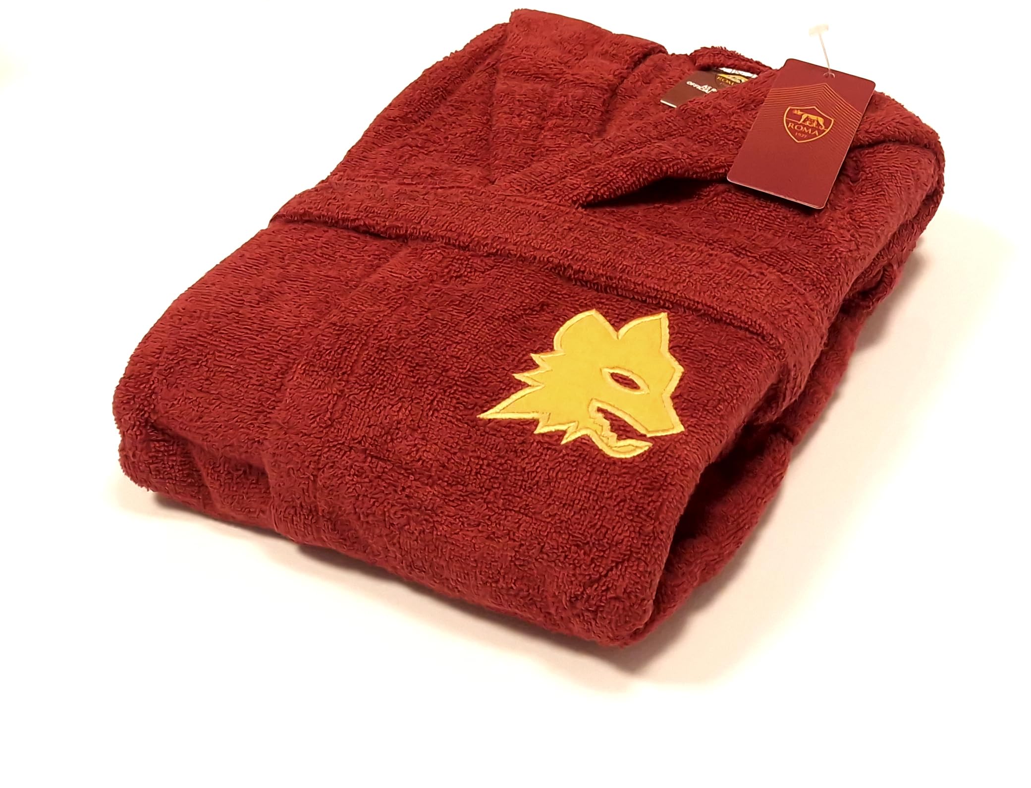 AS Roma Accappatoio In Spugna Kid Asr Lupetto Accappatoio Unisex - Bambini e ragazzi