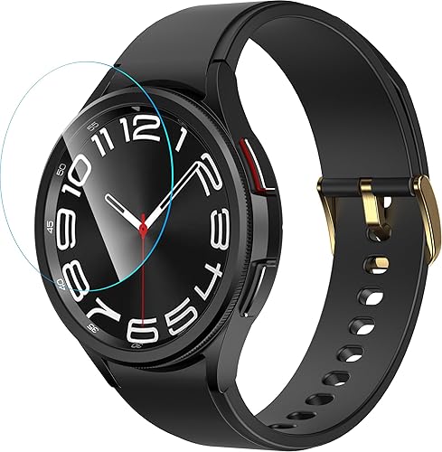 Miniatura 4 de SPGUARD Paquete de 2 protectores de pantalla para Galaxy Watch 6 Classic de 1.73 pulgadas, kit de instalación de alineación automática, accesorios