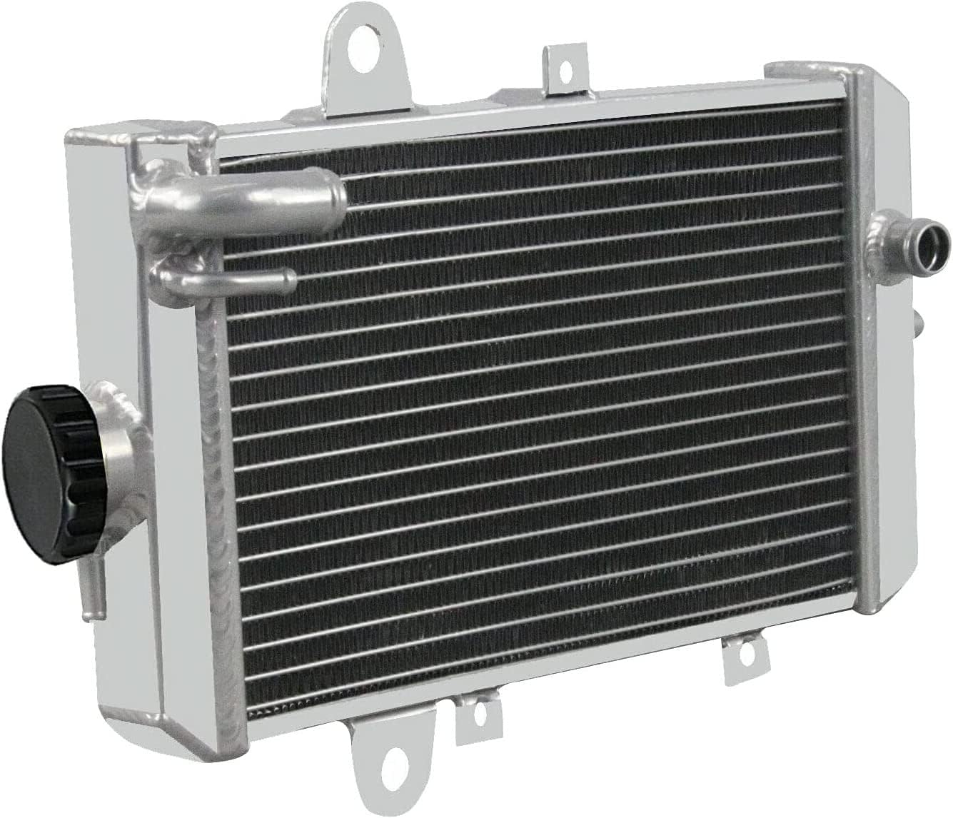 All Aluminum Radiator Replacement for 2013-2018 Yamaha Raptor 700 700R YFM 700 700R 2014 2015 2016 2017 2 Row Core Radiators Radiador