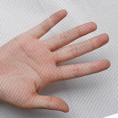 MYCARBON 1 Stück Fliegengitter Fenster 120x120cm, zuschneidbar, ohne Bohren, Insektenschutz für Fenster, Schwarz