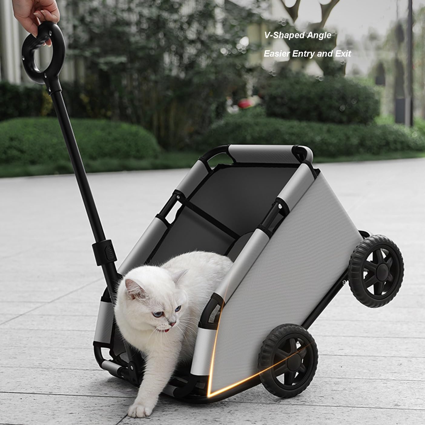 Zusammenklappbarer Trolley for Katzen Und Kleine Hunde, Tragbarer Einkaufswagen