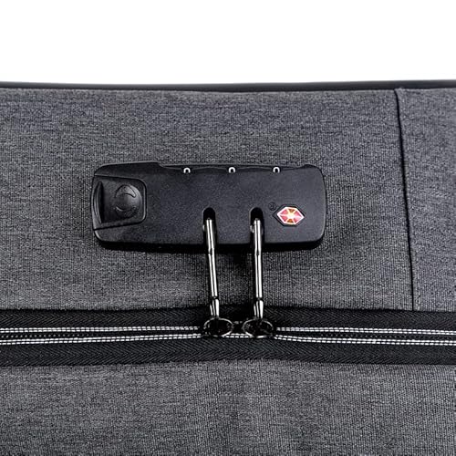 Zaino Antifurto Per Computer Portatile, 40,6 Cm, Con Interfaccia Di Ricarica Usb E Blocco Integrato, Sottile, Impermeabile, Per Scuola Universitaria, Per Ragazzi E Ragazze, Nero, Nero , 17 Inch - 7