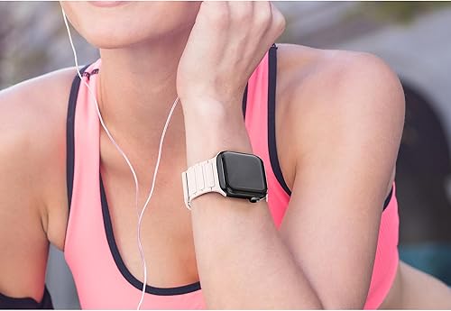 Miniatura 4 de CrocSee Correas magnéticas de silicona compatibles con Apple Watch Band de 1.496 pulgadas, 1.575 pulgadas, 1.614 pulgadas, 1.654 pulgadas, 1.732