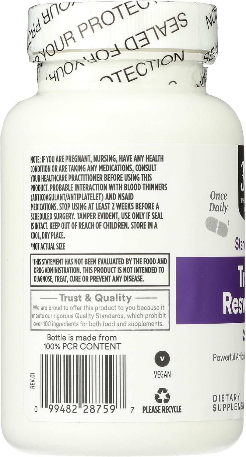 365 by Whole Foods Market, Transresveratrol 250Mg, 60 Vegg Capsules