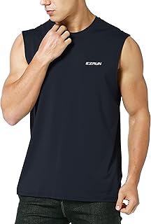 Men's Sleeveless Shirt Quick Dry Workout Swim Shirt Gym Muscle Athletic Beach Tank Top Big and Tall