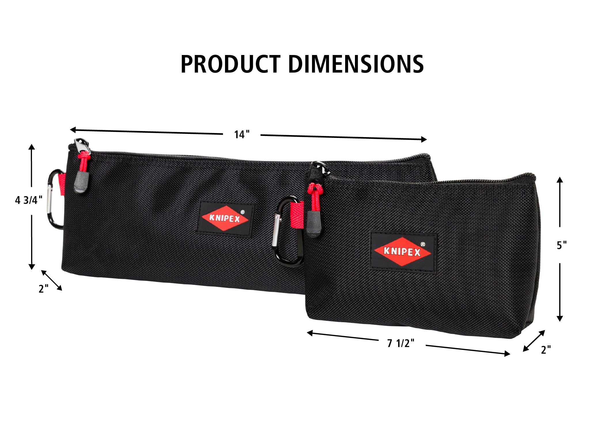 KNIPEX Tool Bags - 2 Pack Zipper Organizer -4 KNIPEX Tool Bags - 2 Pack Zipper Organizer -4