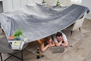 Oversized King Fleece Blanket 120x120: The Coziest Blanket for Families, Couples & Friends