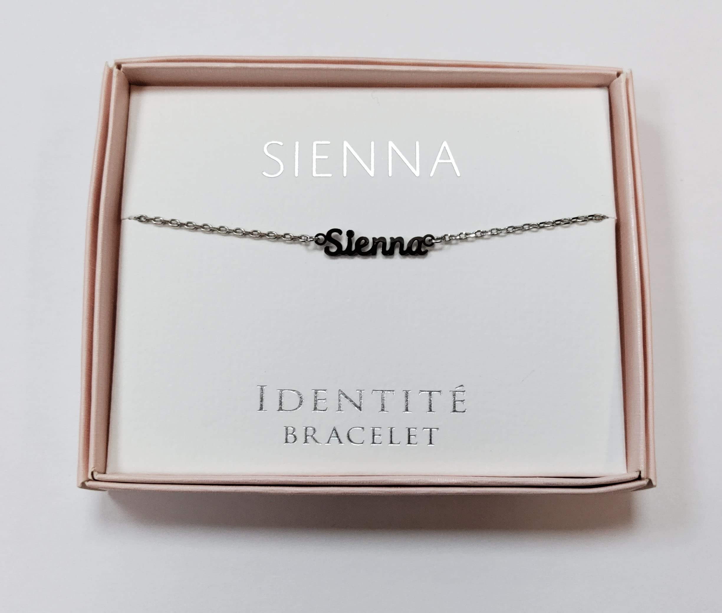 Mulberry StudiosSIENNA Named Identite Bracelet Silver Colour With Love Gift Boxed Presented By Sterling Effectz