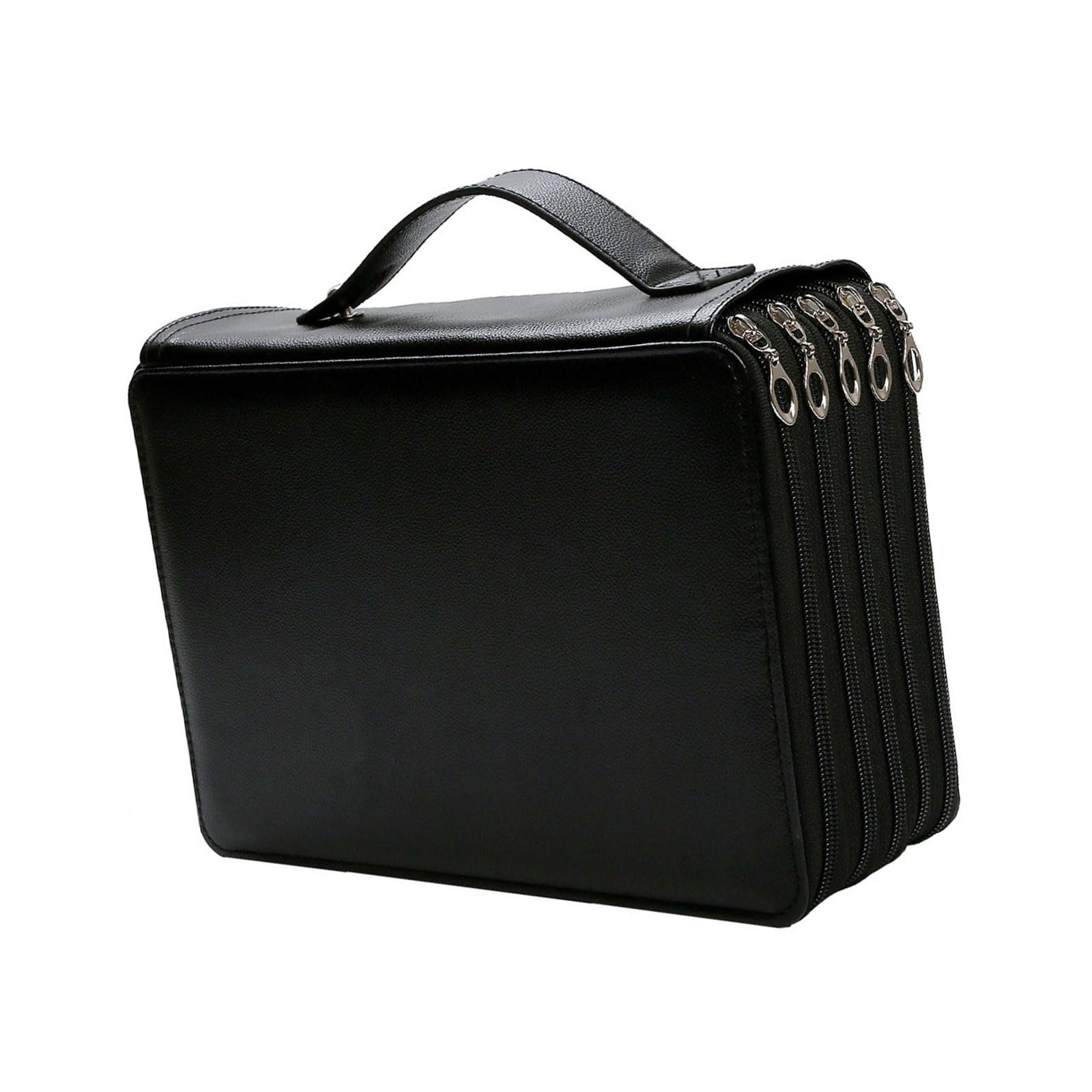 Estuche para lápices de alta capacidad con 252 ranuras y cierre de cremallera para estudiantes de artista, soportes para lápices de gran capacidad, Black, 29x11x20cm