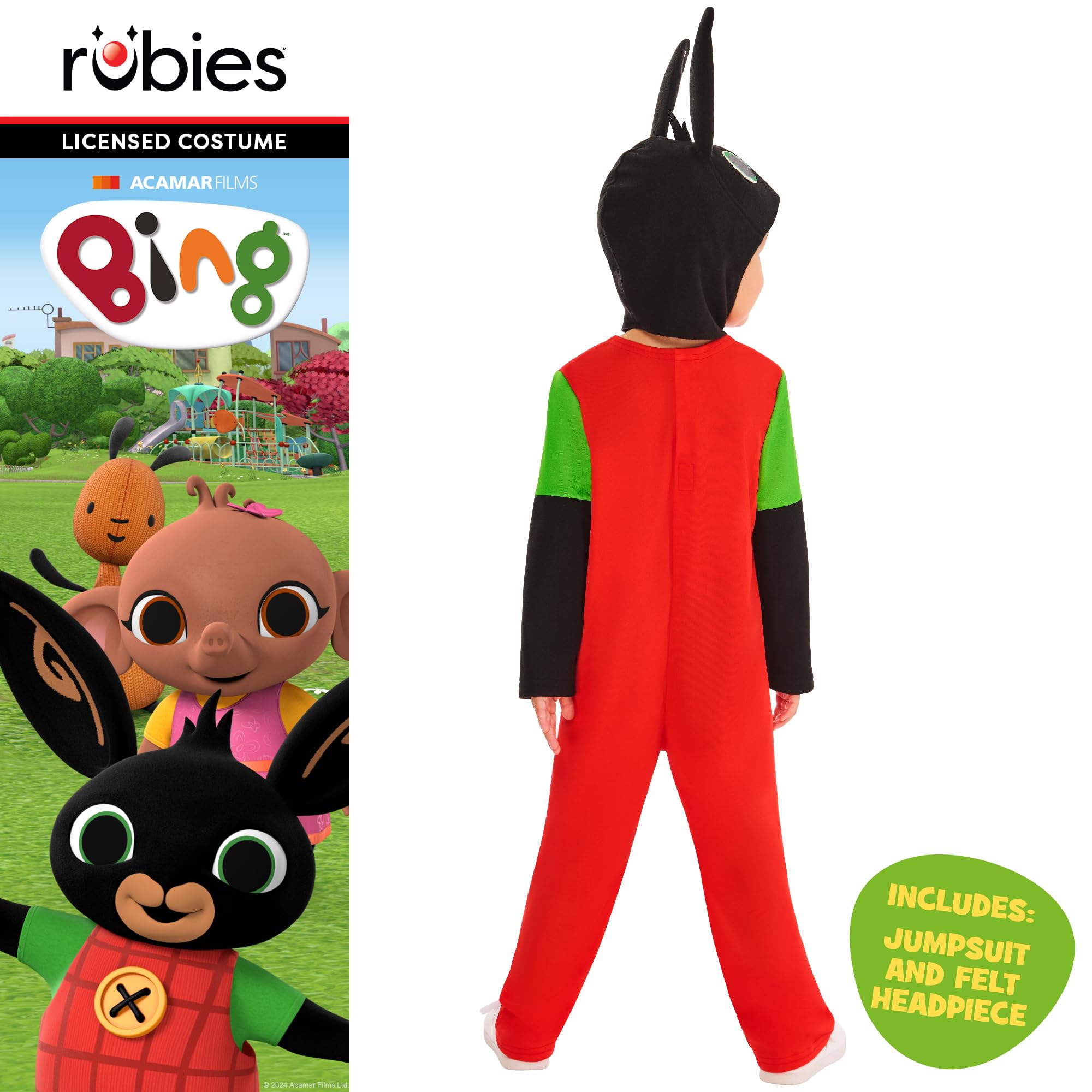 Rubies Official Bing Classic Child Costume, Kids Fancy Dress, Size Ages 12-24 months Halloween, Mulicolour - Image 2