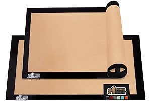 XXL Silicone Baking Mat Set of 2, Non-Stick Reusable Sheets