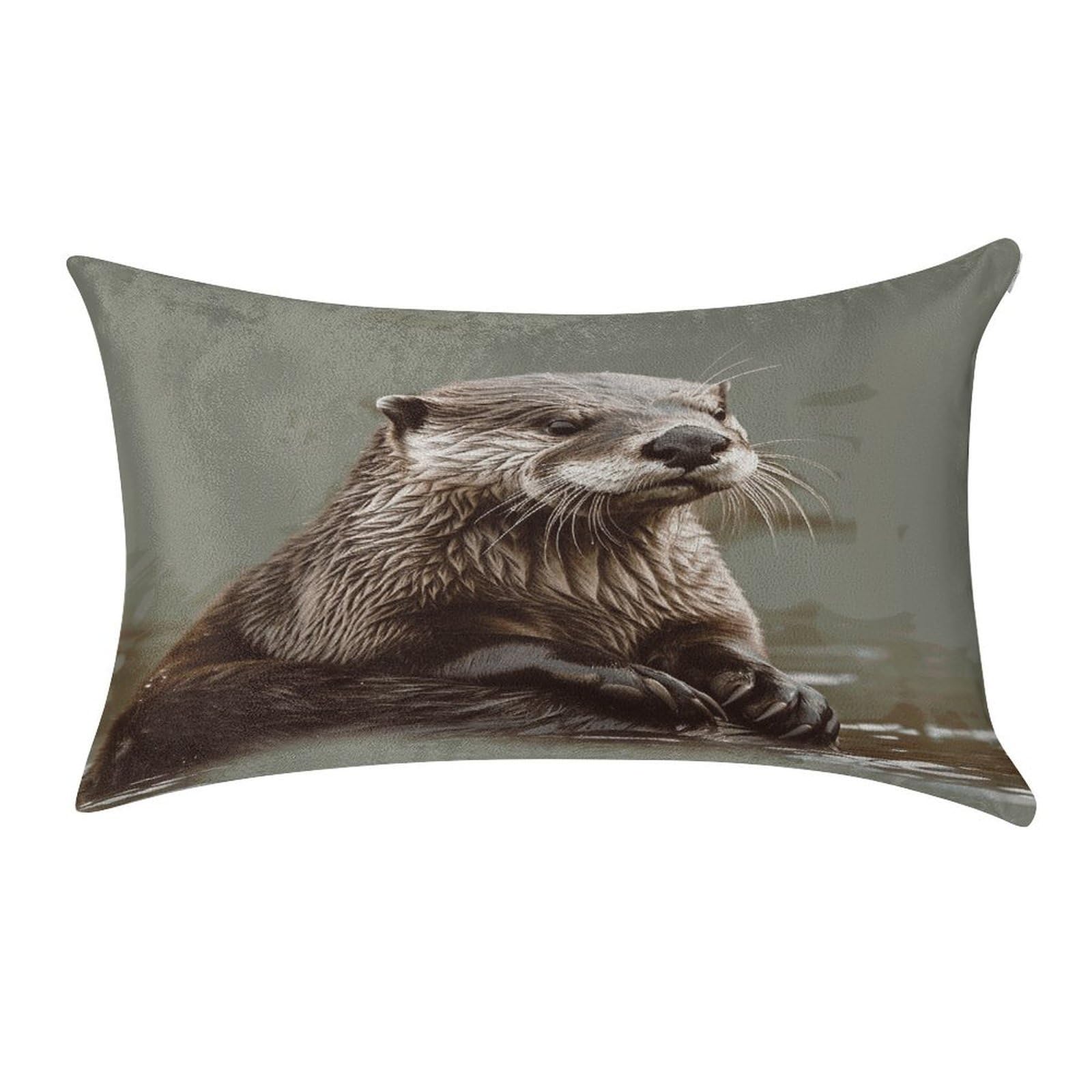 Fekiloot Style Otter Animal Pillow Covers Home Decor Pillow Cases