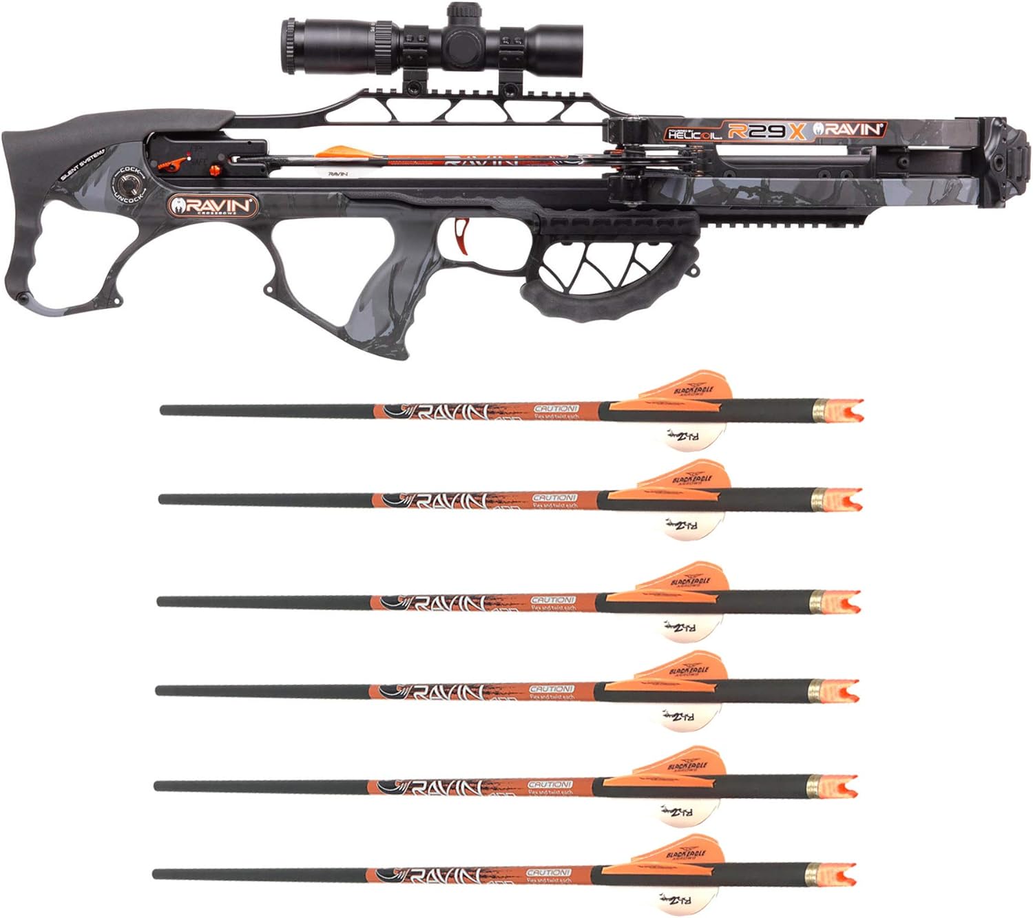 Ravin Crossbows R29X 450 FPS Predator Crossbow Package with Hard Case Bundle (3 Items)