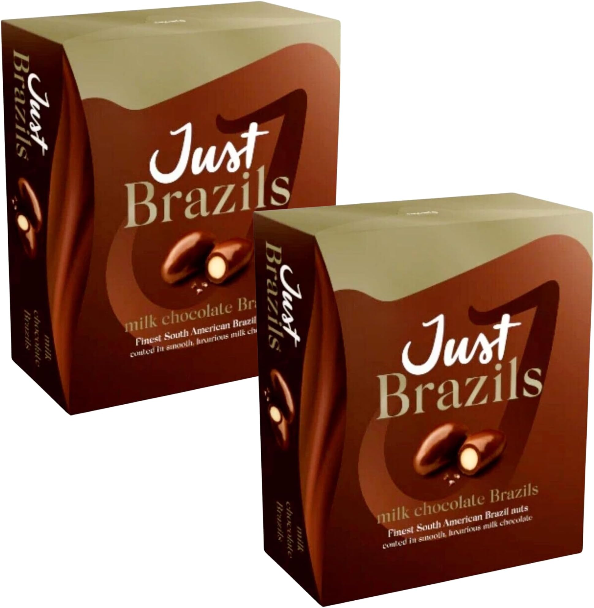 Just Brazils Bundle Containing Milk Chocolate Brazil Nuts Box 150g (2 Pack)