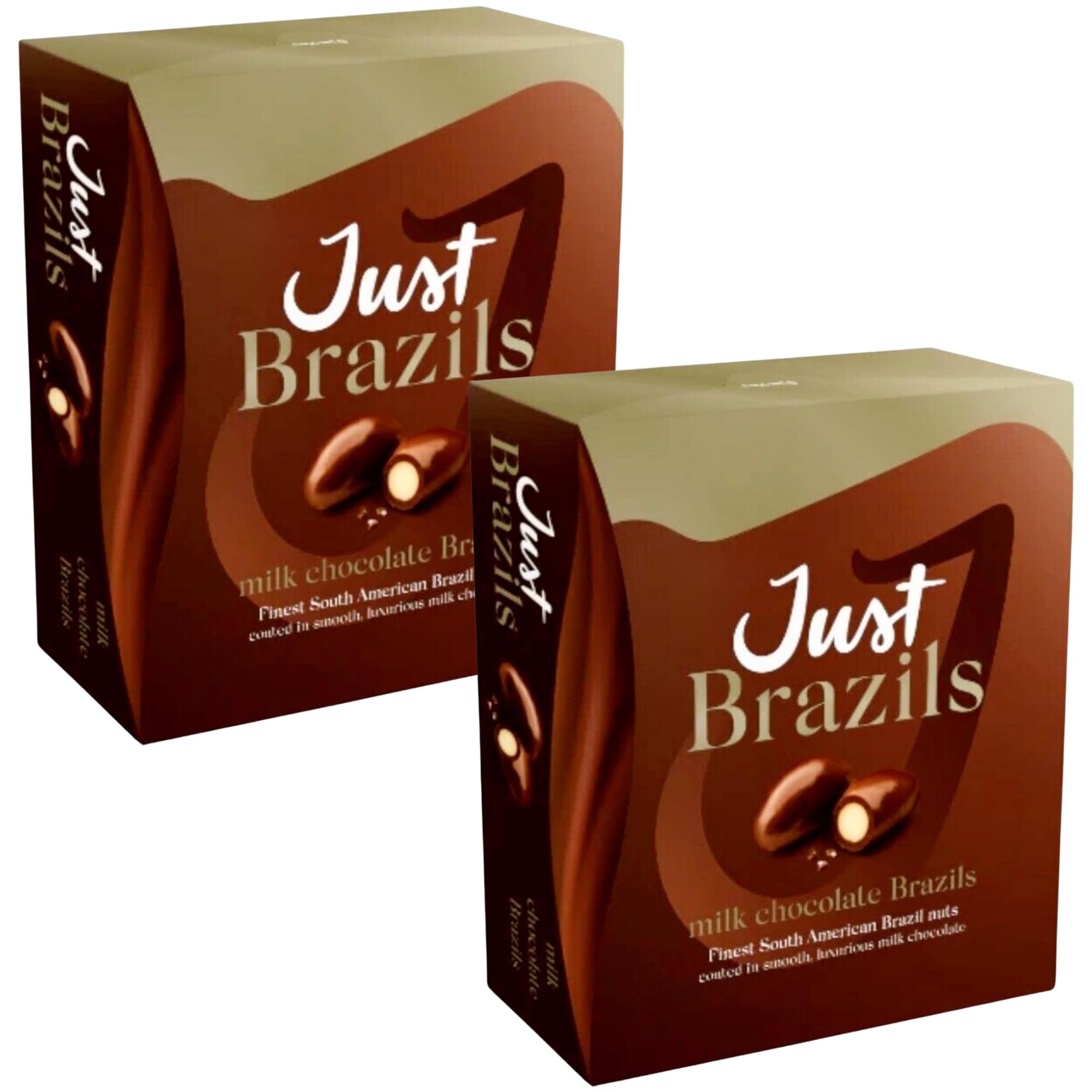Just Brazils Bundle Containing Milk Chocolate Brazil Nuts Box 150g (2 Pack)