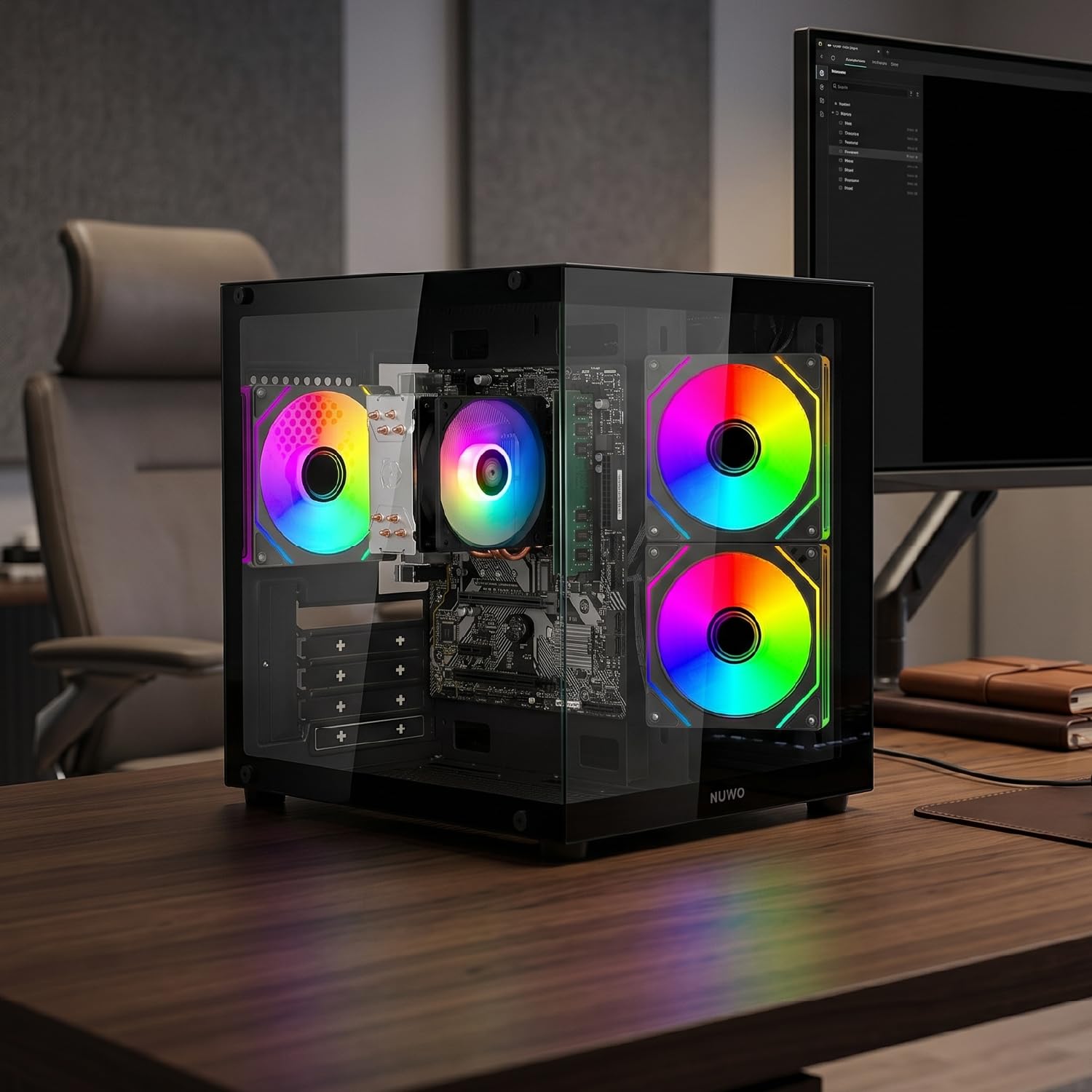 Keydo PC Fisso Desktop Ryzen 5 5600GT | 16GB DDR4 | SSD 512GB NVMe | Radeon Vega 7 | Windows 11 Pro | Tower Computer Fisso Completo NG-R