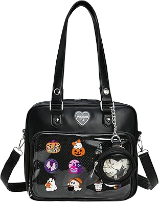 Ita Bag Crossbody Handbags Kawaii Shoulder Purse Square Backpack with Insert Anime Pins Display