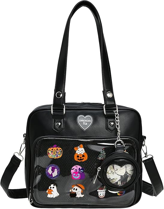 Ita Bag Crossbody Handbags Kawaii Shoulder Purse Square Backpack with Insert Anime Pins Display
